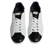 Adidași Dolce & Gabbana Albi din Piele cu Logo Portofino