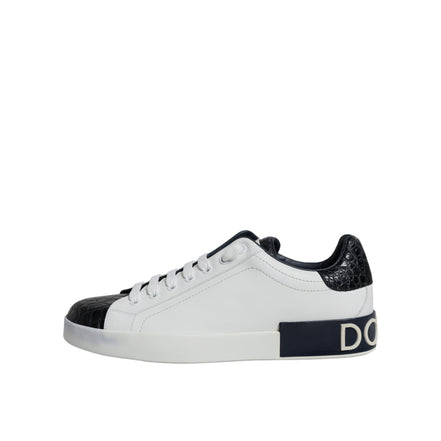 Adidași Dolce & Gabbana Albi din Piele cu Logo Portofino