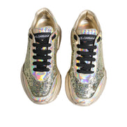 Dolce & Gabbana Gold Sequin Iridiscent Daymaster Sneakers