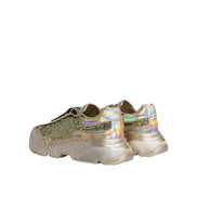 Dolce & Gabbana Gold Sequin Iridiscent Daymaster Sneakers