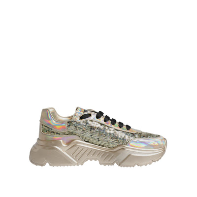 Tenisi Dolce & Gabbana Gold Sequin Iridiscent Daymaster