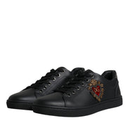 Dolce & Gabbana Black London Sacred Heart Sneakers