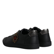 Dolce & Gabbana Black London Sacred Heart Sneakers