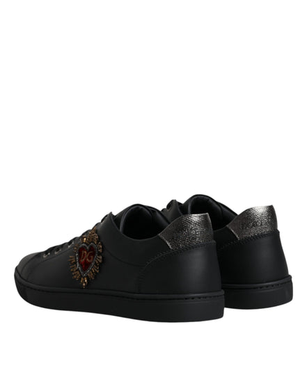 Dolce & Gabbana Black London Sacred Heart Sneakers
