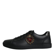 Dolce & Gabbana Black London Sacred Heart Sneakers