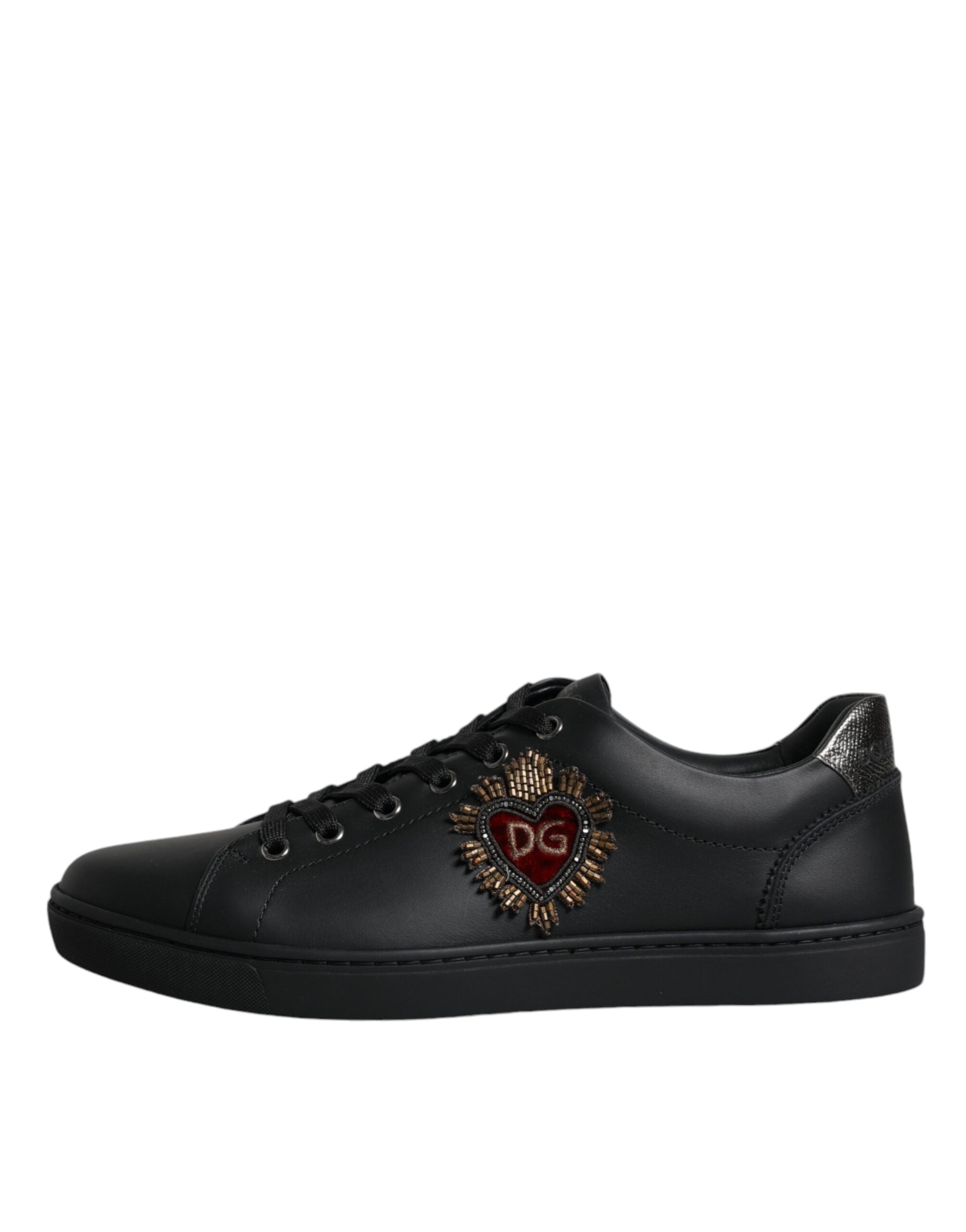 Dolce & Gabbana Black London Sacred Heart Sneakers