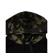 Dolce & Gabbana Black Camouflage Hooded Sweatshirt
