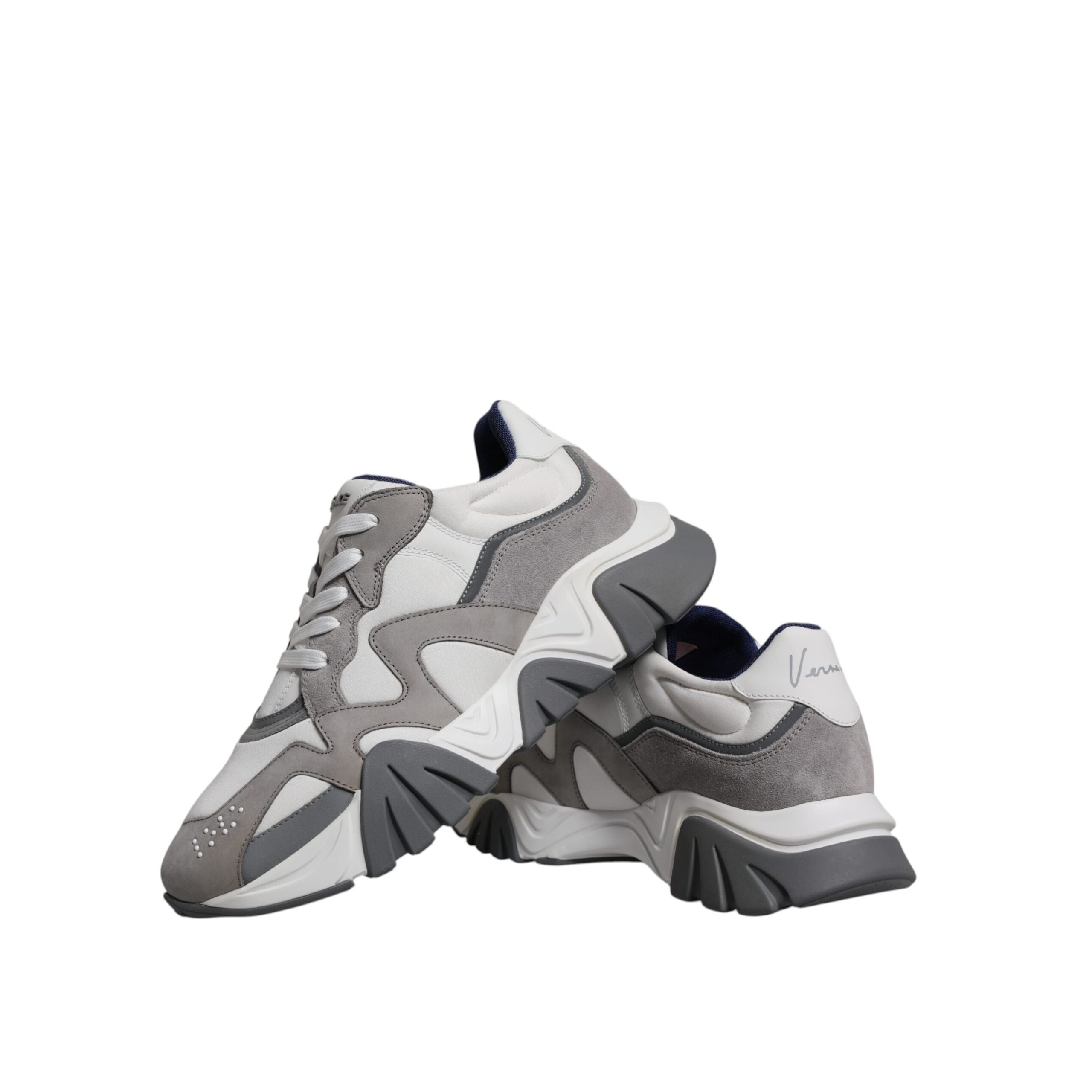Sneakers Versace Grey Squalo Chunky Low Top