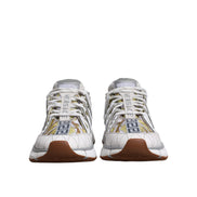 Adidași Versace albasă cu imprimeu Trigreca Barocco și talpă joasă