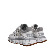 Adidași Versace albasă cu imprimeu Trigreca Barocco și talpă joasă