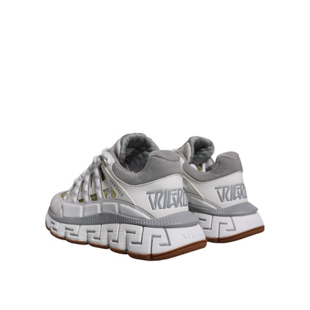 Adidași Versace albasă cu imprimeu Trigreca Barocco și talpă joasă