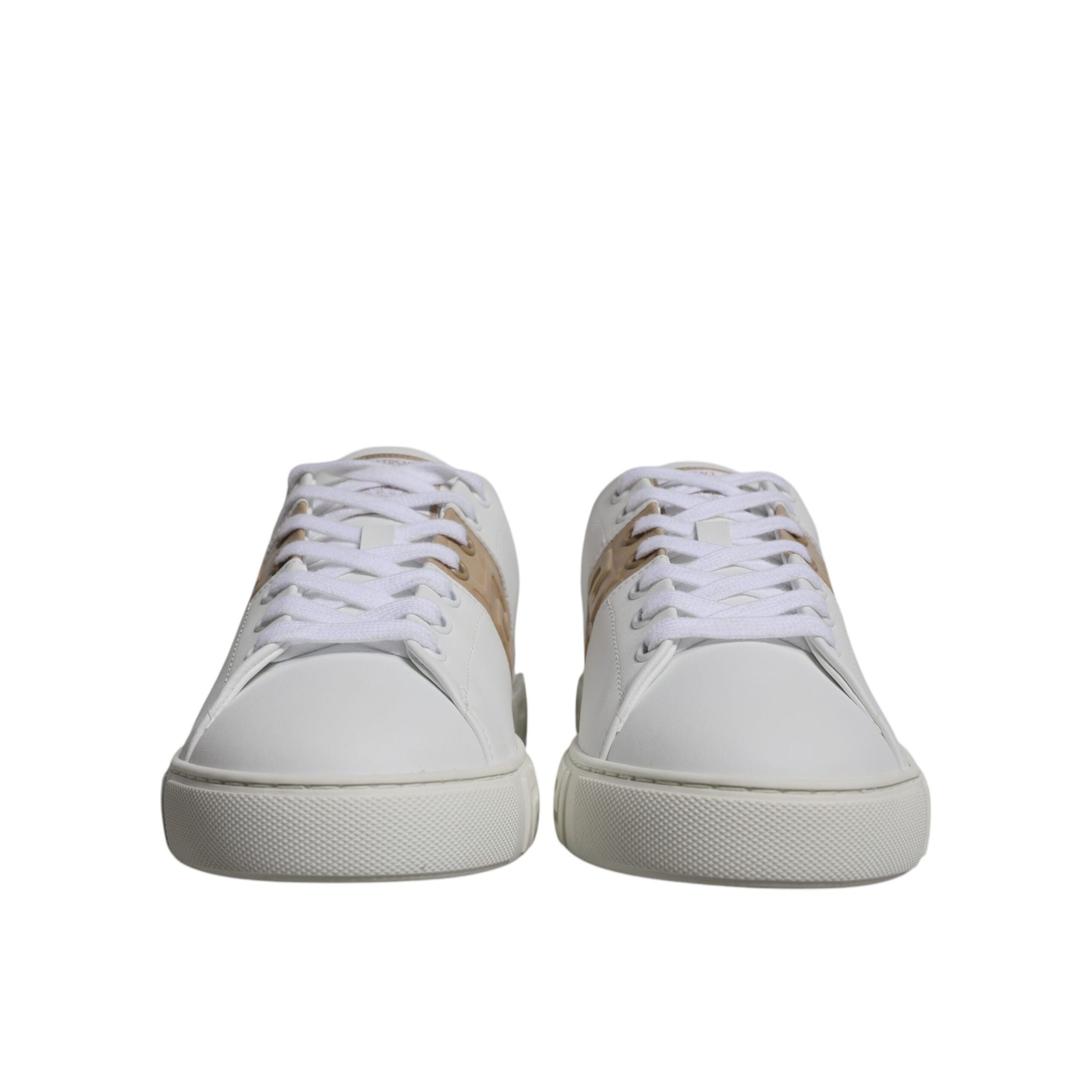 Sneakers joase Versace albe maro cu imprimeu Greca din TPU