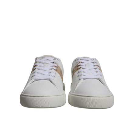 Sneakers joase Versace albe maro cu imprimeu Greca din TPU