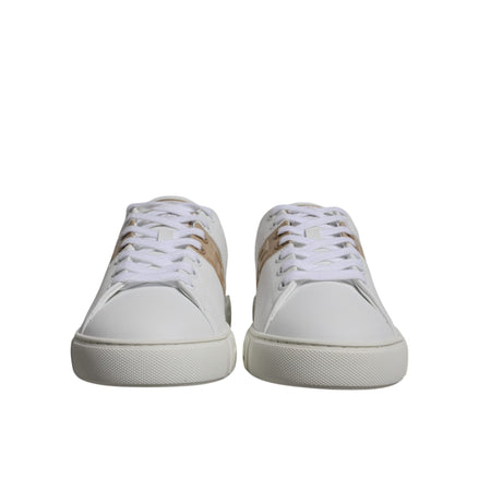 Sneakers joase Versace albe maro cu imprimeu Greca din TPU