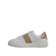 Sneakers joase Versace albe maro cu imprimeu Greca din TPU