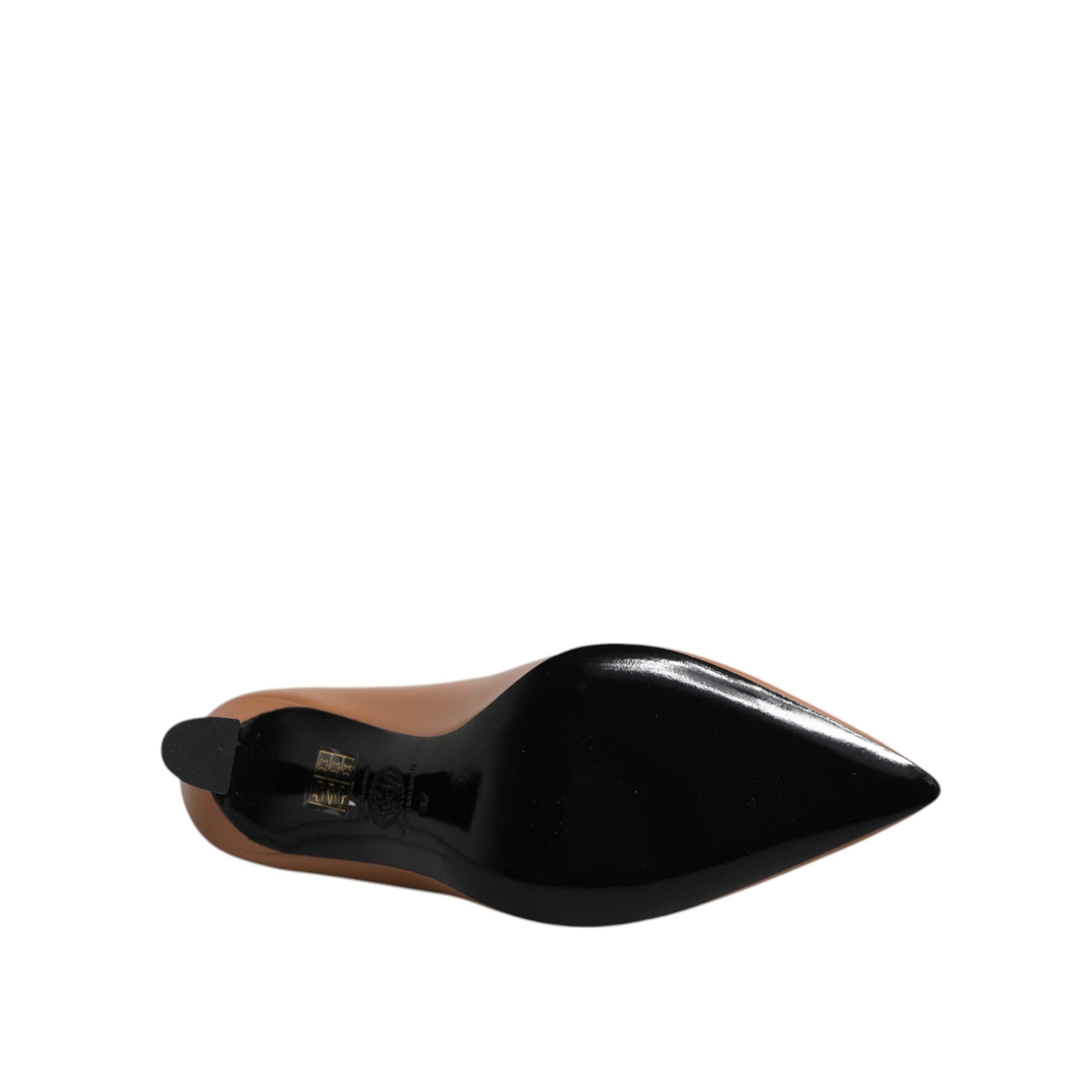 Versace Brown Leather High Heel Pumps