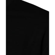 Pulover Versace negru, cu decolteu rotund și broderie Medusa