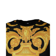 Tricou Versace din bumbac negru cu decolteu rotund și imprimeu Medusa