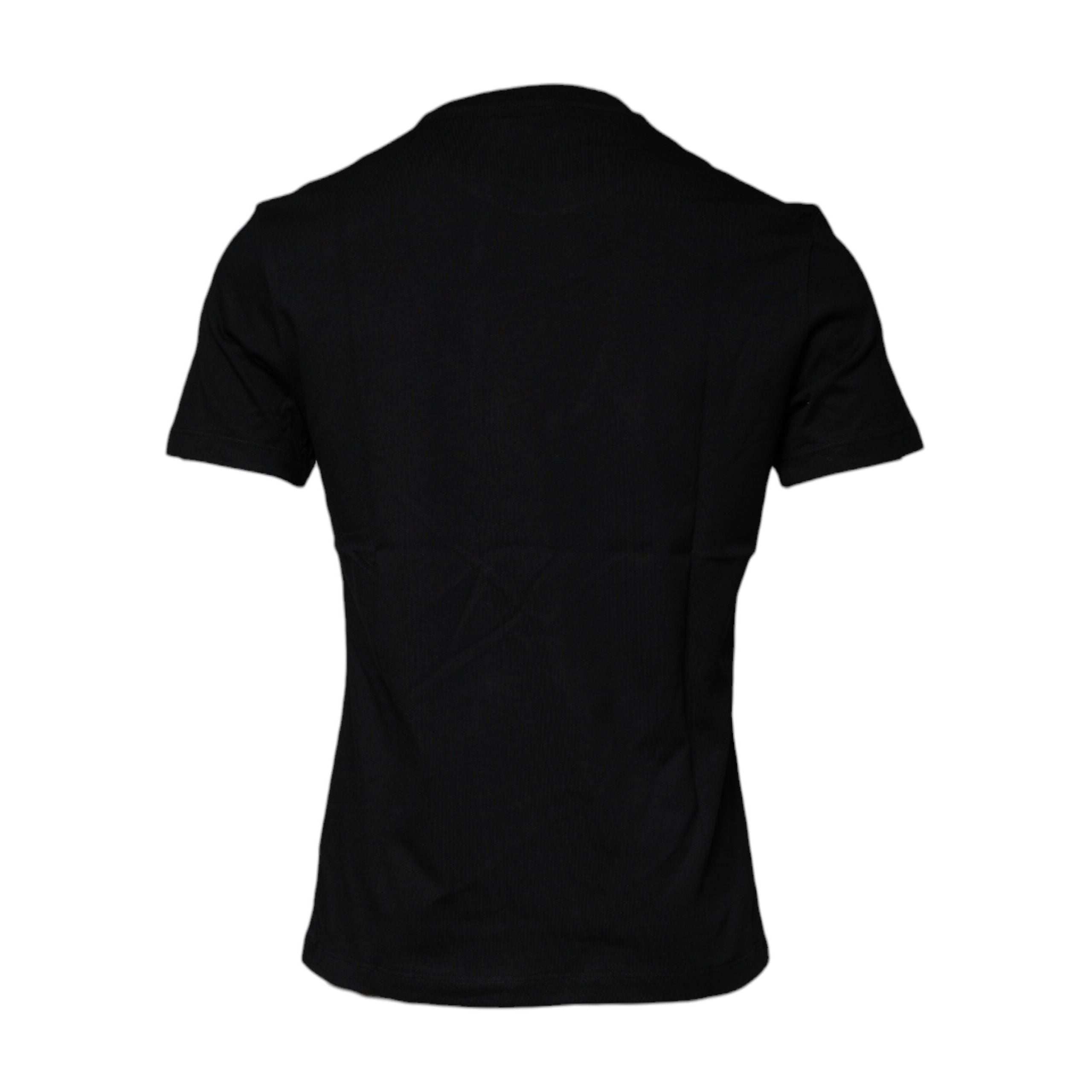 Tricou Versace din bumbac negru cu decolteu rotund și imprimeu Medusa