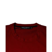 Dolce & Gabbana Red DG Eye Cotton Crew Neck T-shirt