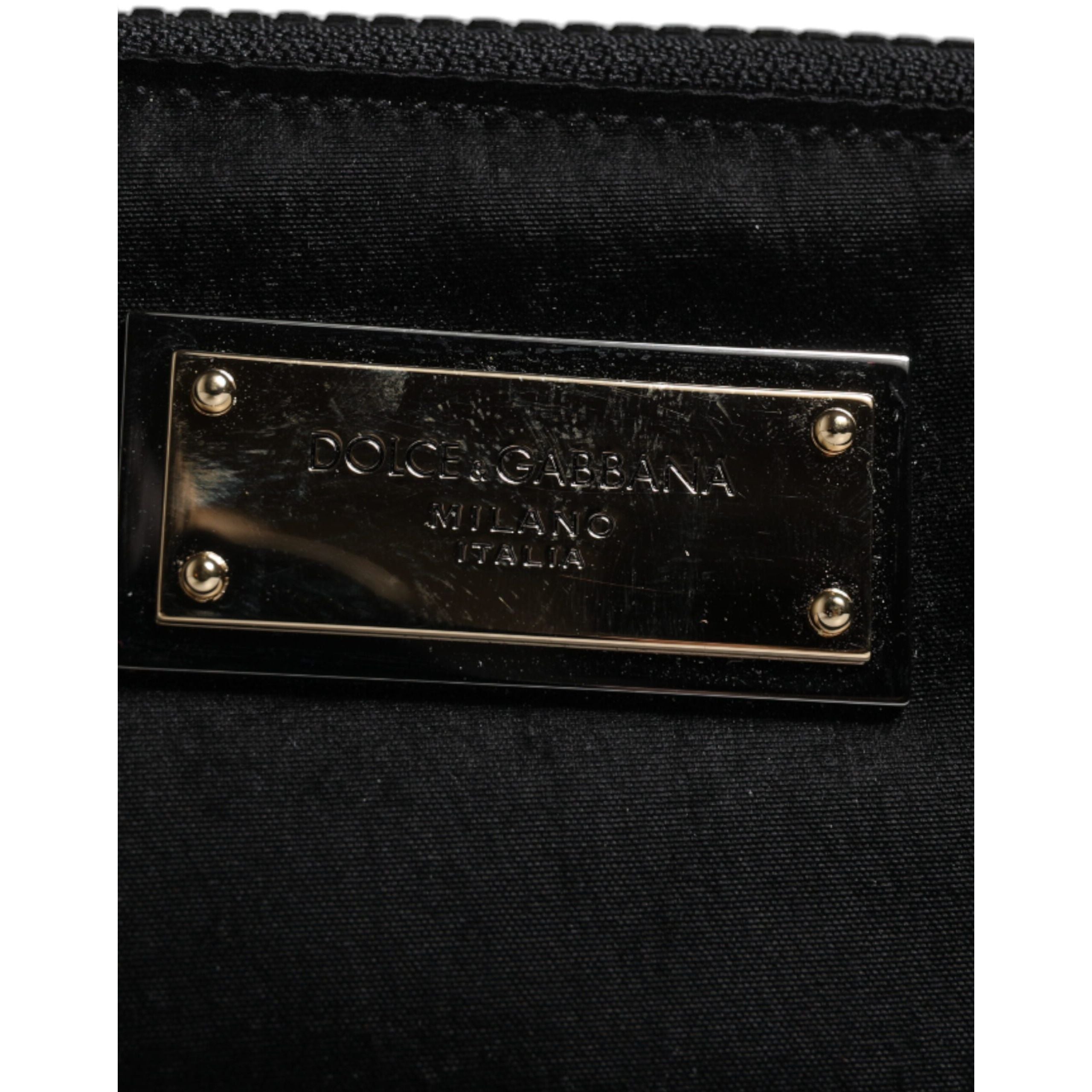 Dolce & Gabbana Black Logo Pouch Clutch