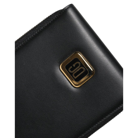 Dolce & Gabbana Black Leather Logo Neck Strap Wallet