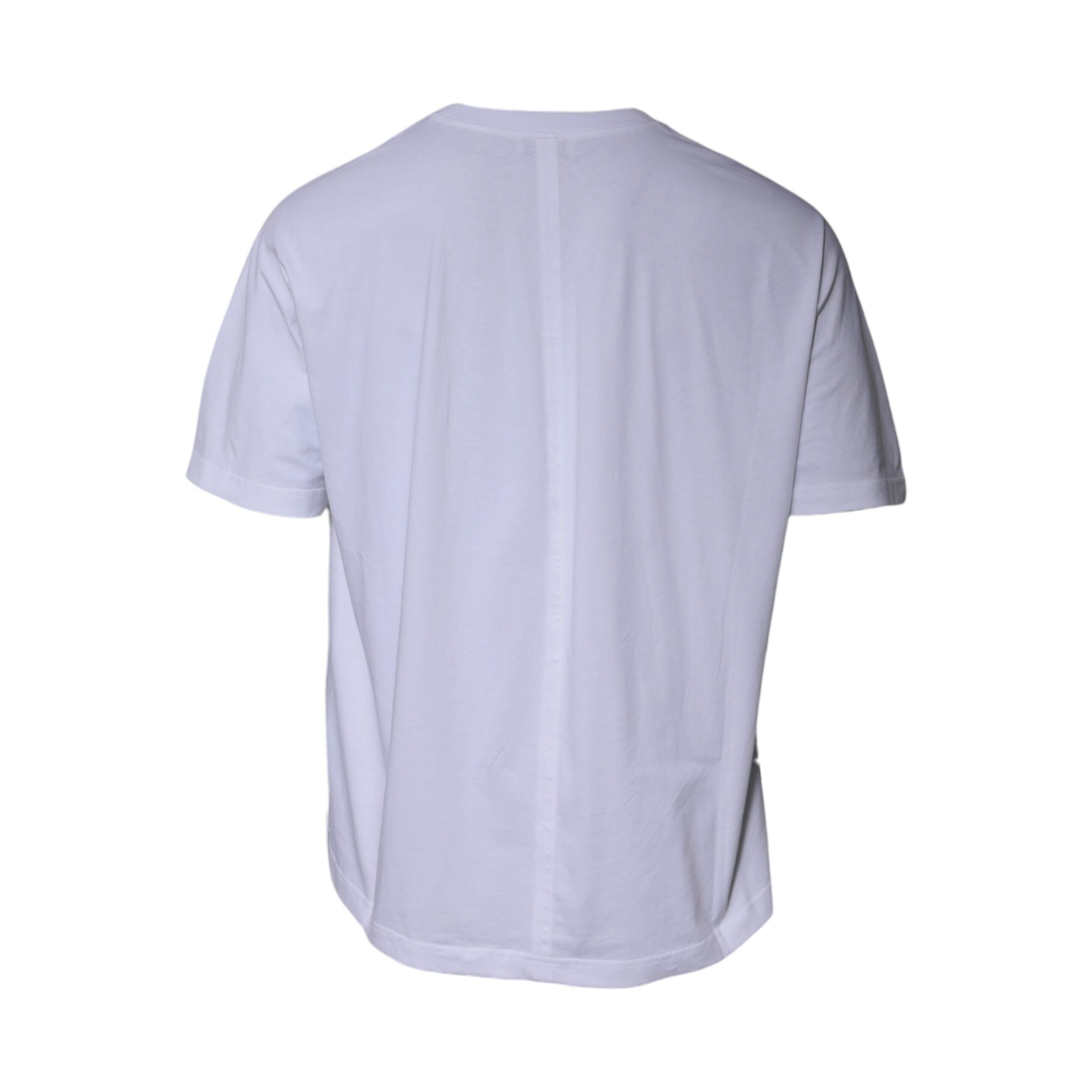 Tricou Balenciaga alb din bumbac, cu logo, guler rotund și mânecă scurtă
