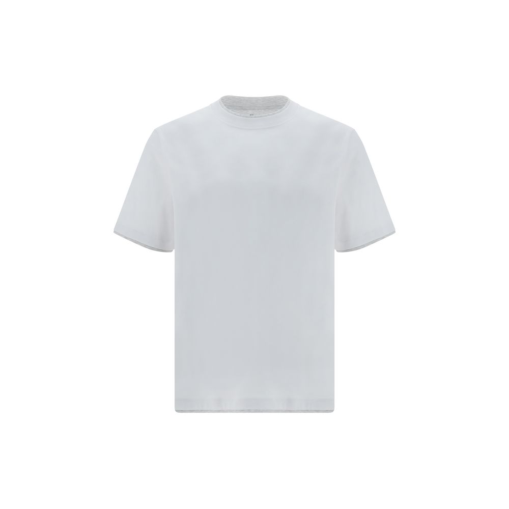 Brunello Cucinelli Tricou Alb din Bumbac