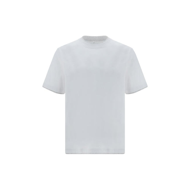 Brunello Cucinelli Tricou Alb din Bumbac