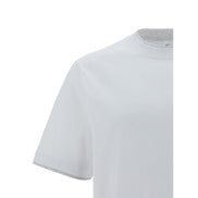 Brunello Cucinelli Tricou Alb din Bumbac