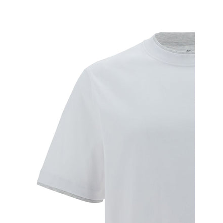Brunello Cucinelli Tricou Alb din Bumbac