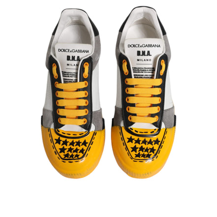 Adidași joși Dolce & Gabbana DNA din piele multicoloră
