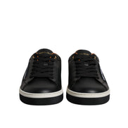 Dolce & Gabbana Black Leather Low Top Sneakers