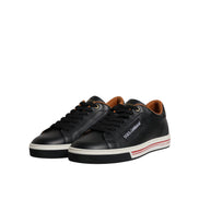 Dolce & Gabbana Black Leather Low Top Sneakers