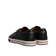 Dolce & Gabbana Black Leather Low Top Sneakers