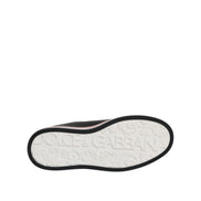 Dolce & Gabbana Black Leather Low Top Sneakers