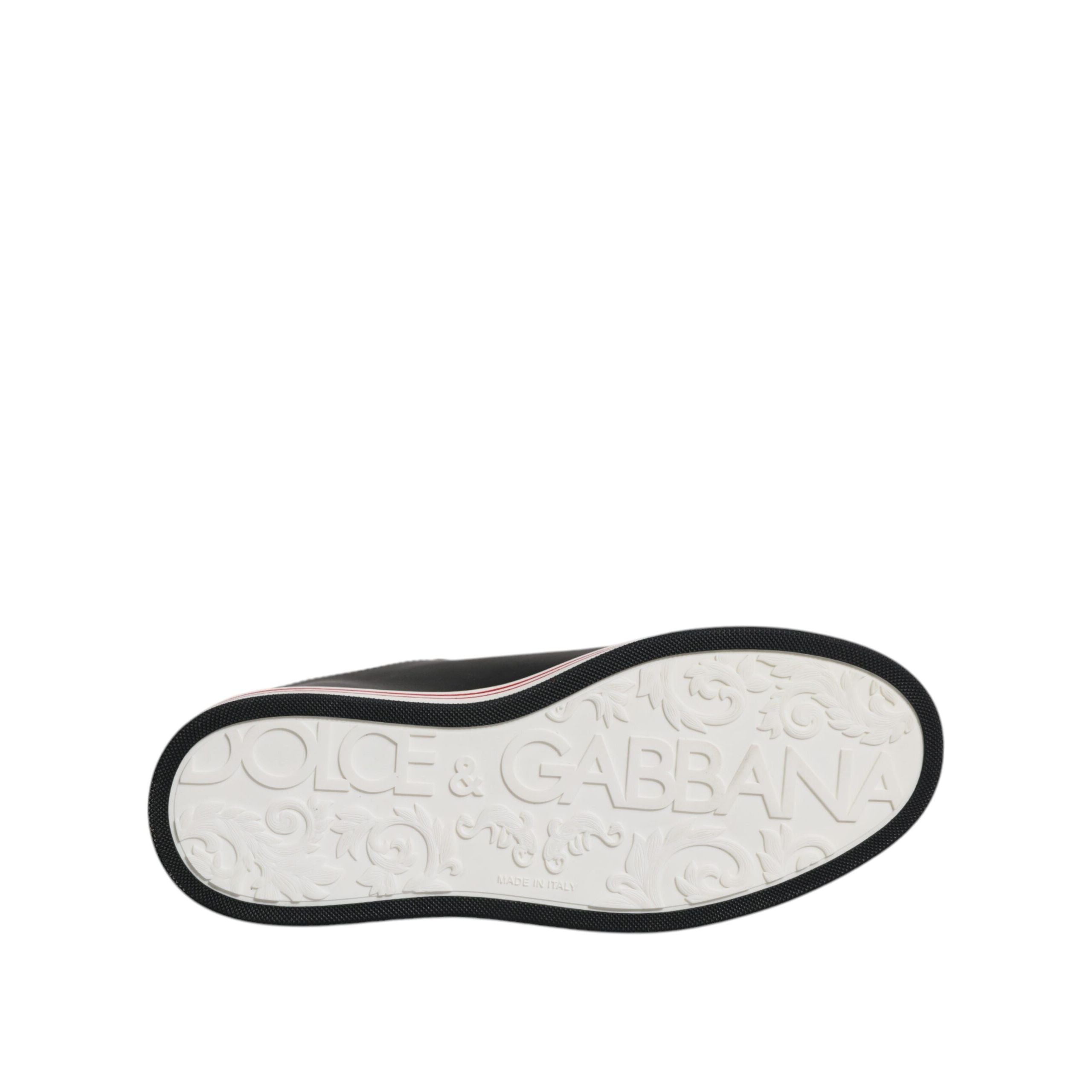 Dolce & Gabbana Black Leather Low Top Sneakers