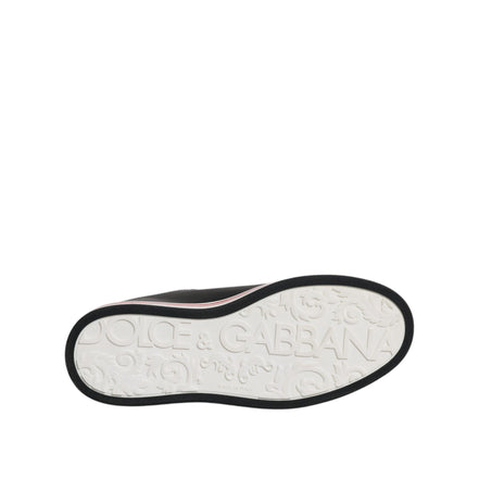 Dolce & Gabbana Black Leather Low Top Sneakers