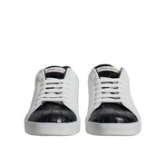 Adidași Portofino Dolce & Gabbana din piele alb-negru