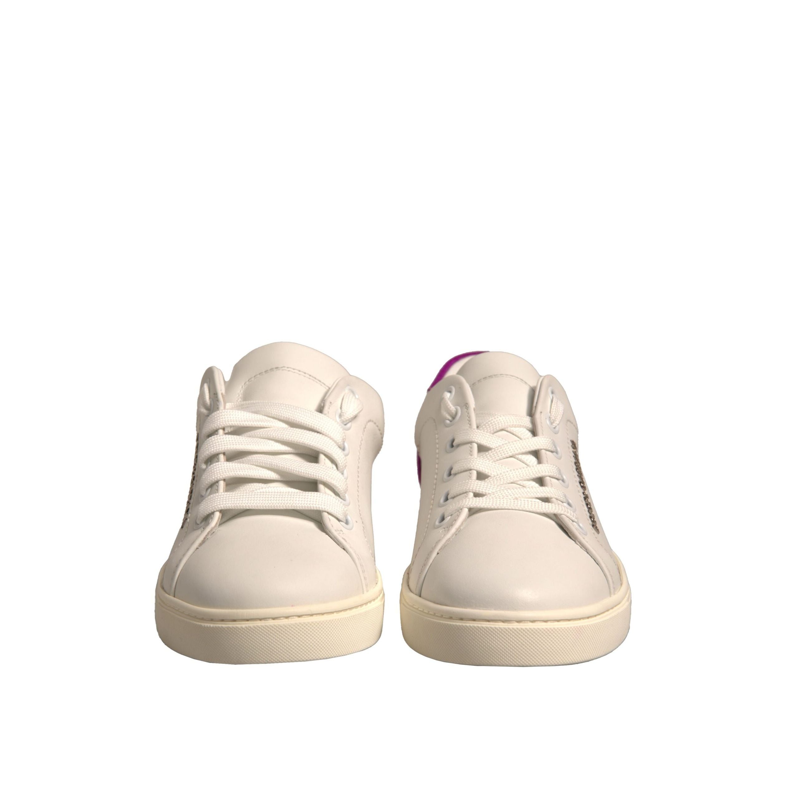 Dolce & Gabbana White Suede Low Top Sneakers