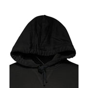 Dolce & Gabbana Black Cotton Hooded DG Shield Sweater