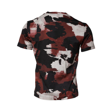 Tricou Dolce & Gabbana cu decolteu rotund și camuflaj multicolor