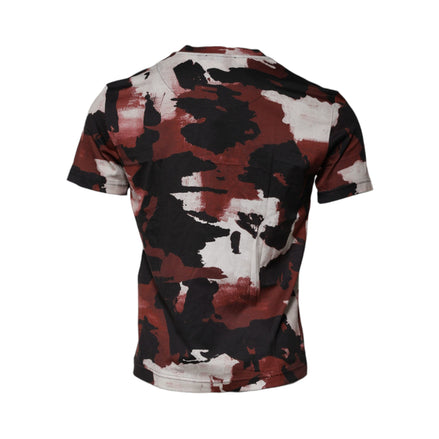 Tricou Dolce & Gabbana cu decolteu rotund și camuflaj multicolor