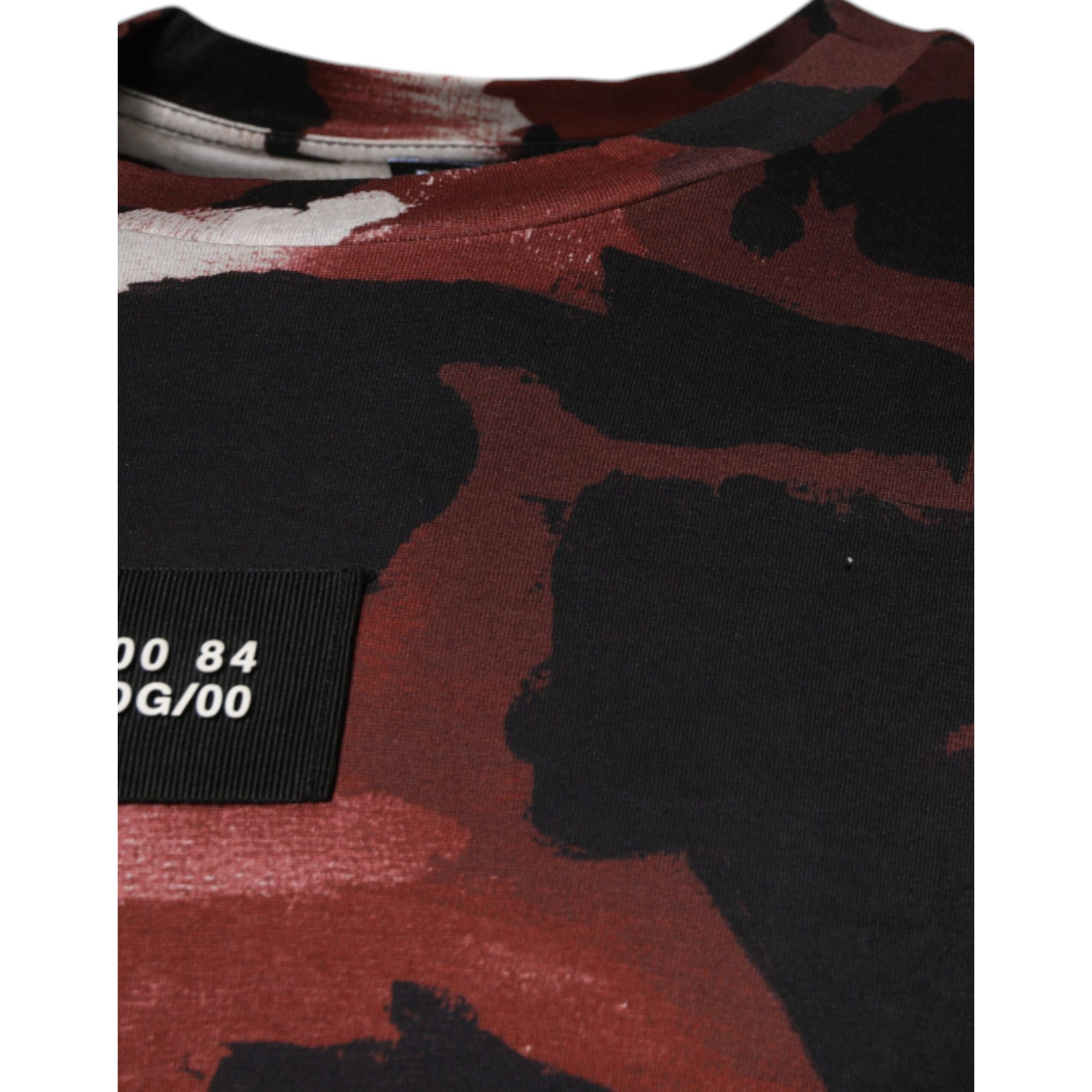 Tricou Dolce & Gabbana cu decolteu rotund și camuflaj multicolor