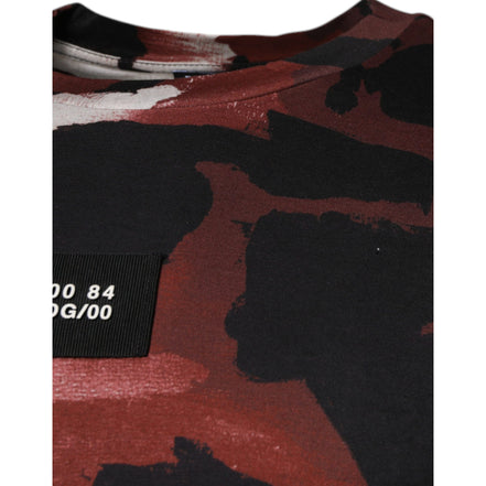 Tricou Dolce & Gabbana cu decolteu rotund și camuflaj multicolor