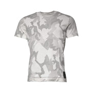 Tricou Dolce & Gabbana bumbac, alb-gri camuflaj, cu decolteu rotund