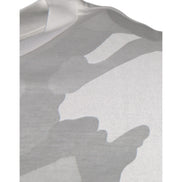 Tricou Dolce & Gabbana bumbac, alb-gri camuflaj, cu decolteu rotund