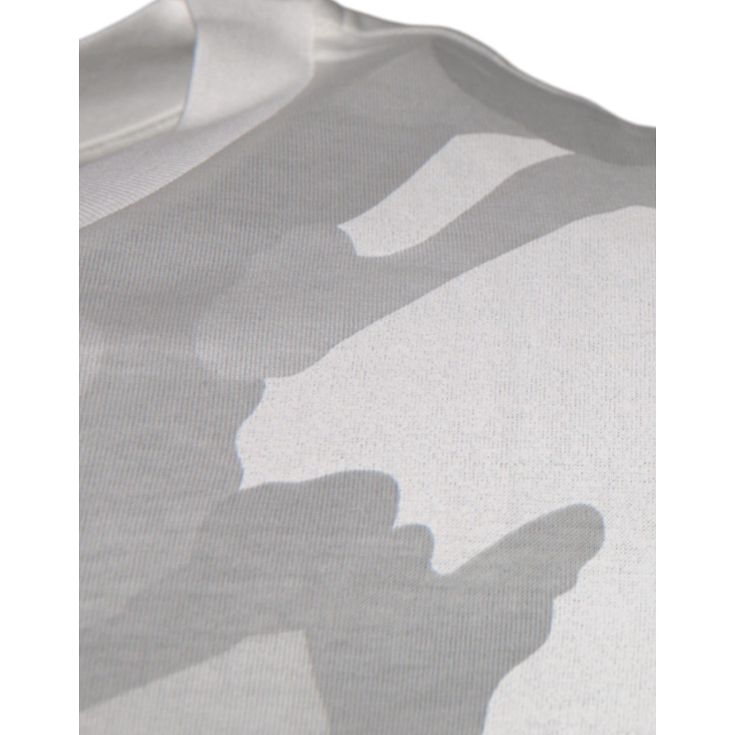 Tricou Dolce & Gabbana bumbac, alb-gri camuflaj, cu decolteu rotund