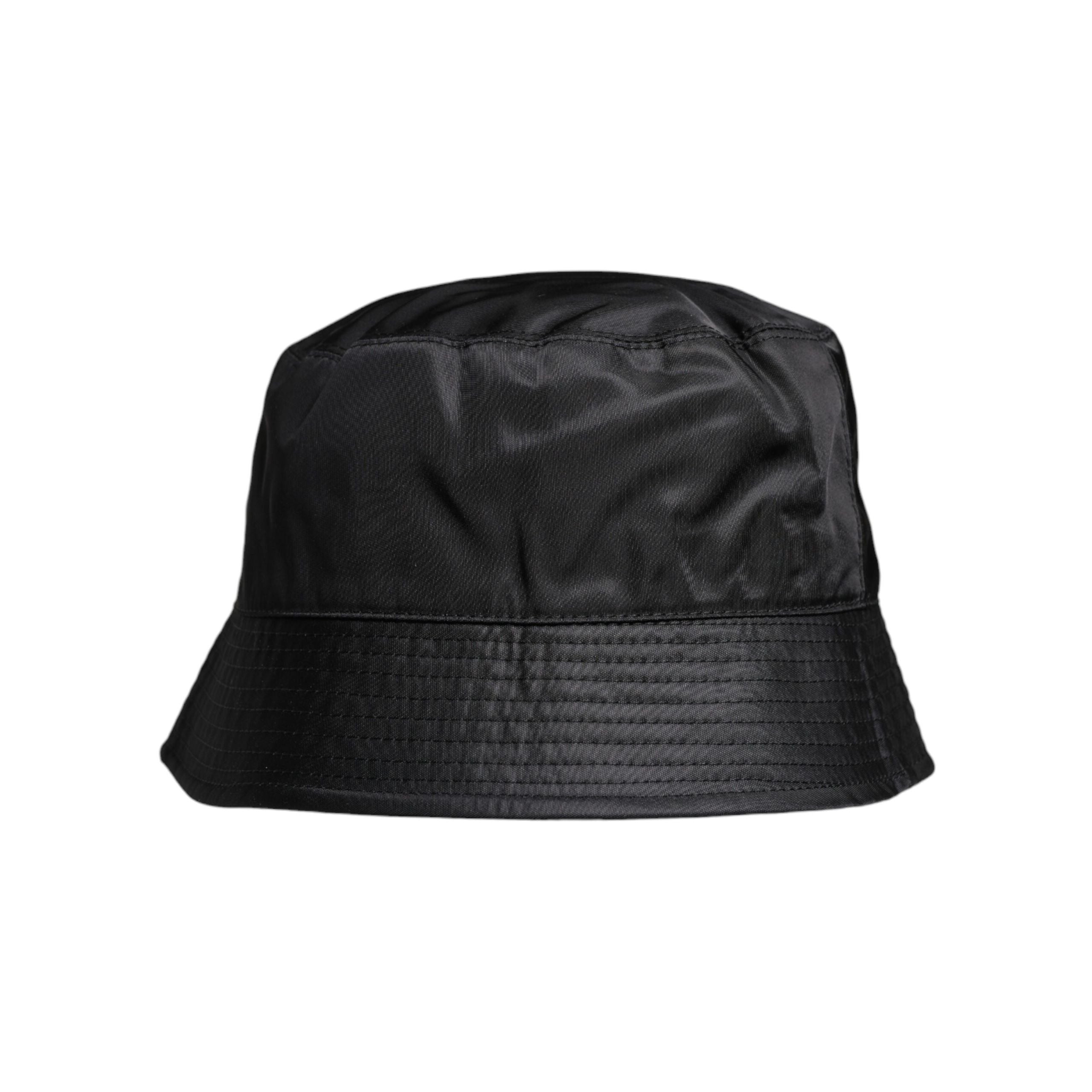 Dolce & Gabbana Black Cotton Wide Brim Bucket Hat
