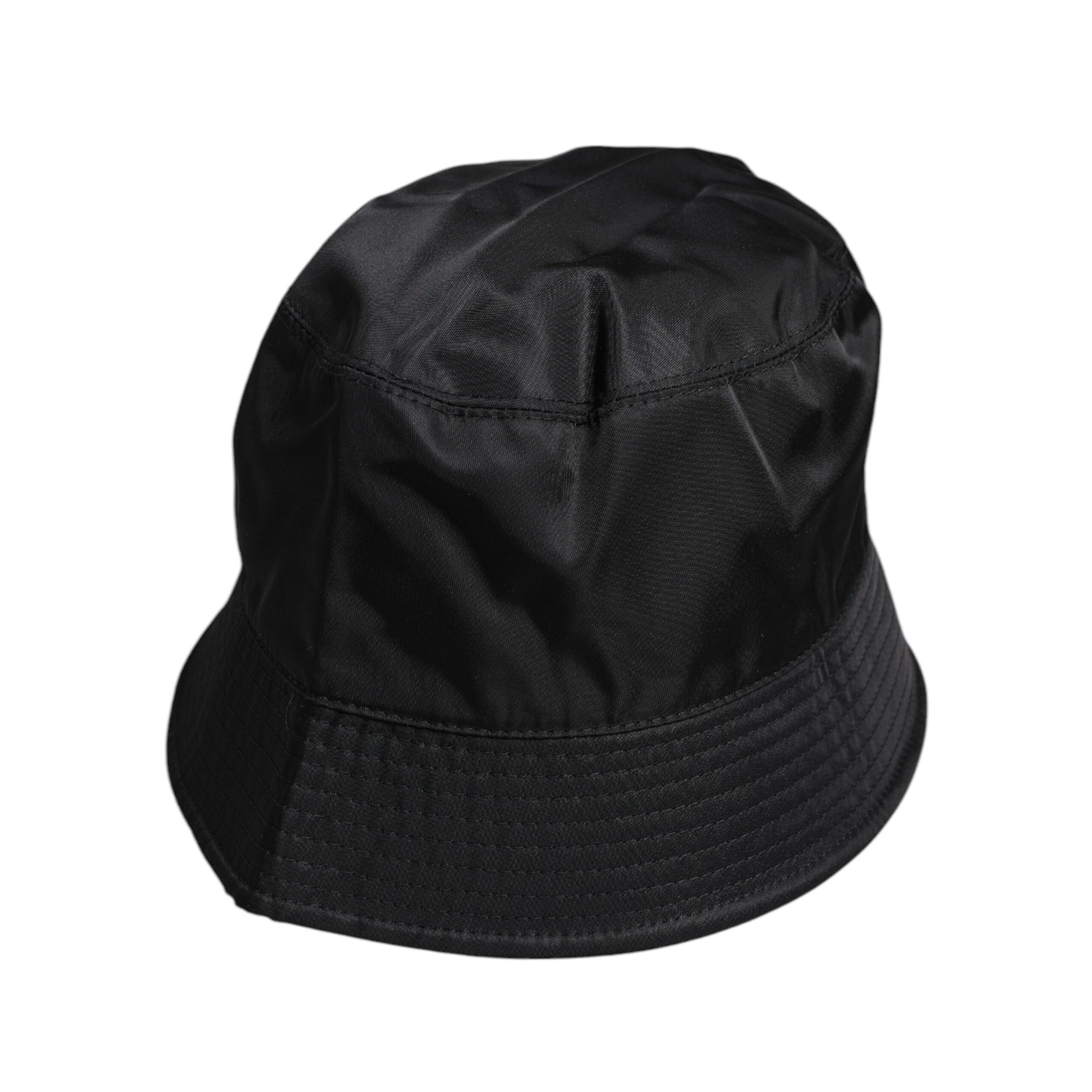 Dolce & Gabbana Black Cotton Wide Brim Bucket Hat